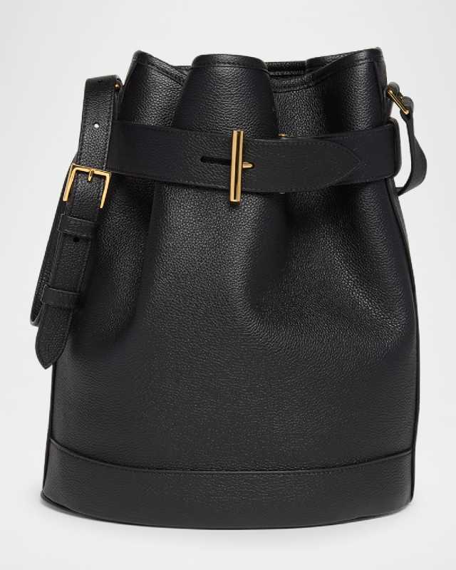 Tara Medium Bucket Bag in Grain Leather